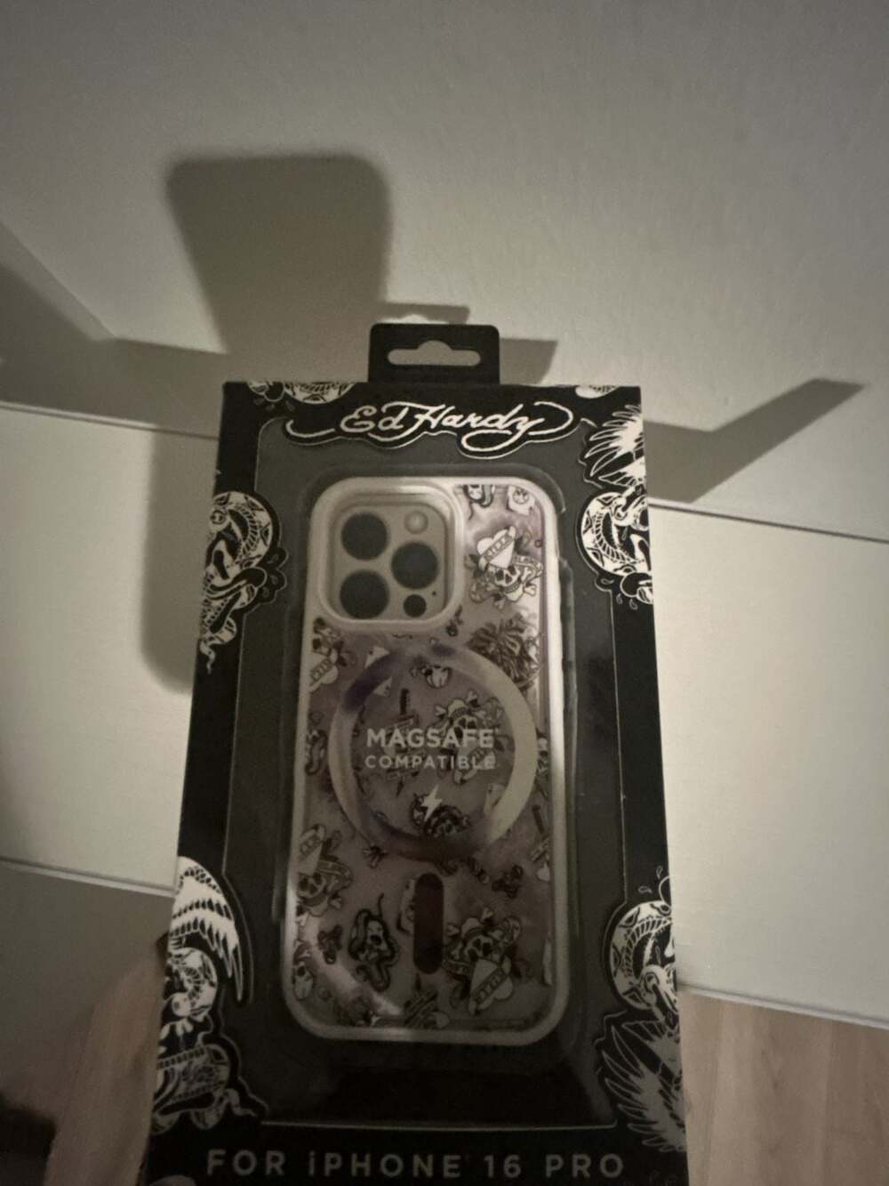 Ed Hardy Tattoo-Print MagSafe Phone Case for iPhone 16 Pro